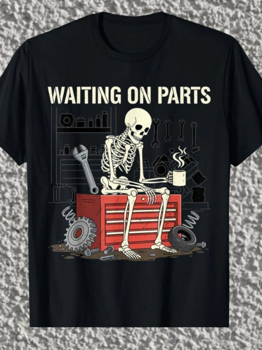 Funny Mechanic Skeleton T-Shirt